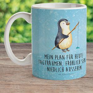 Дитяча Кружка Mr. & Mrs. Panda Пінгвін Рибалка Пластикова Чашка synthetic.ua - Фото 1