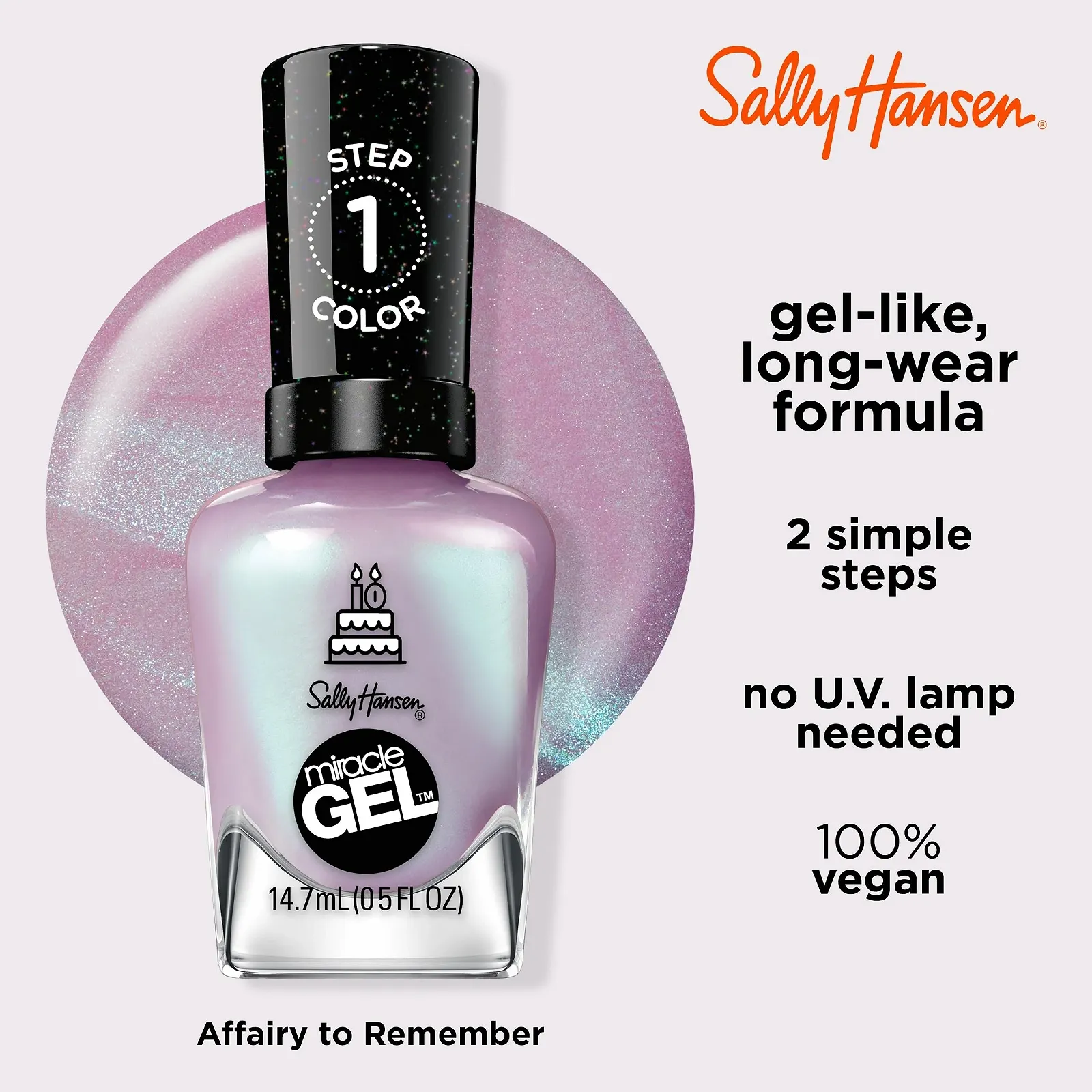Гель-лак Sally Hansen Miracle Gel Affairy to Remember 14.7 мл, фото №4