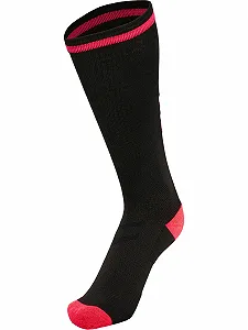 Носки Hummel Elite Indoor Sock High Унисекс для взрослых, высокие, для разных видов спорта, черный/розовый synthetic.ua - Фото 1