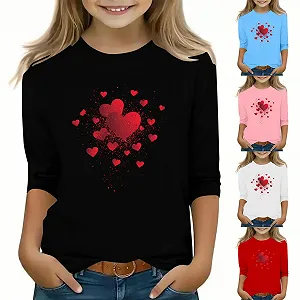 Дівчата Толстовка Generisch з круглим вирізом, довгими рукавами та принтом synthetic.ua - Фото 1