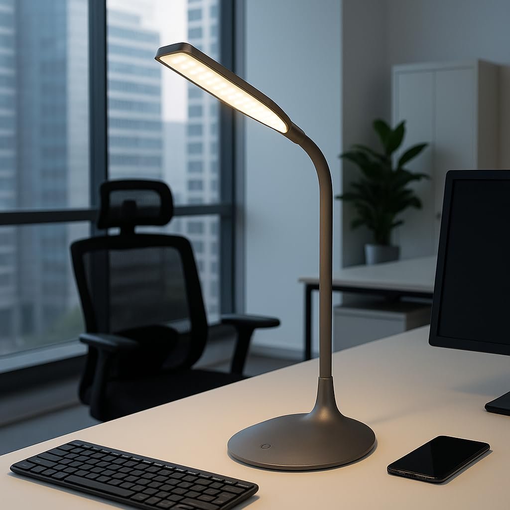 Настільна лампа NCC-Licht Panan Disc LED Акумуляторна 5 Вт 220 лм 3000 K Сіра, фото №4