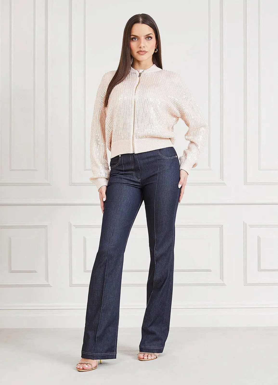 Жіноча куртка-бомбер Guess by Marciano Claudia Бежевий - M, фото №3