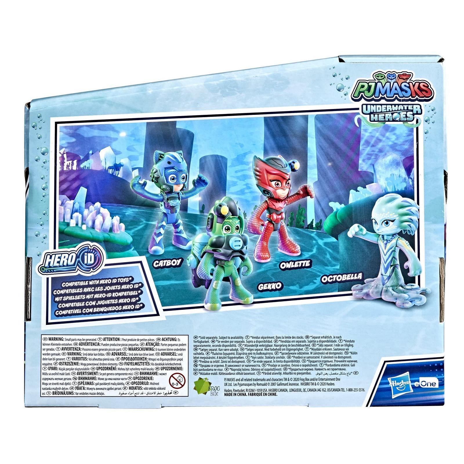 Набор фигурок PJ Masks Подводные Герои: Время для миссии, 4 фигурки PJ Masks: Гекко, Олетт, Кэтбой и Октобелла, фото №3