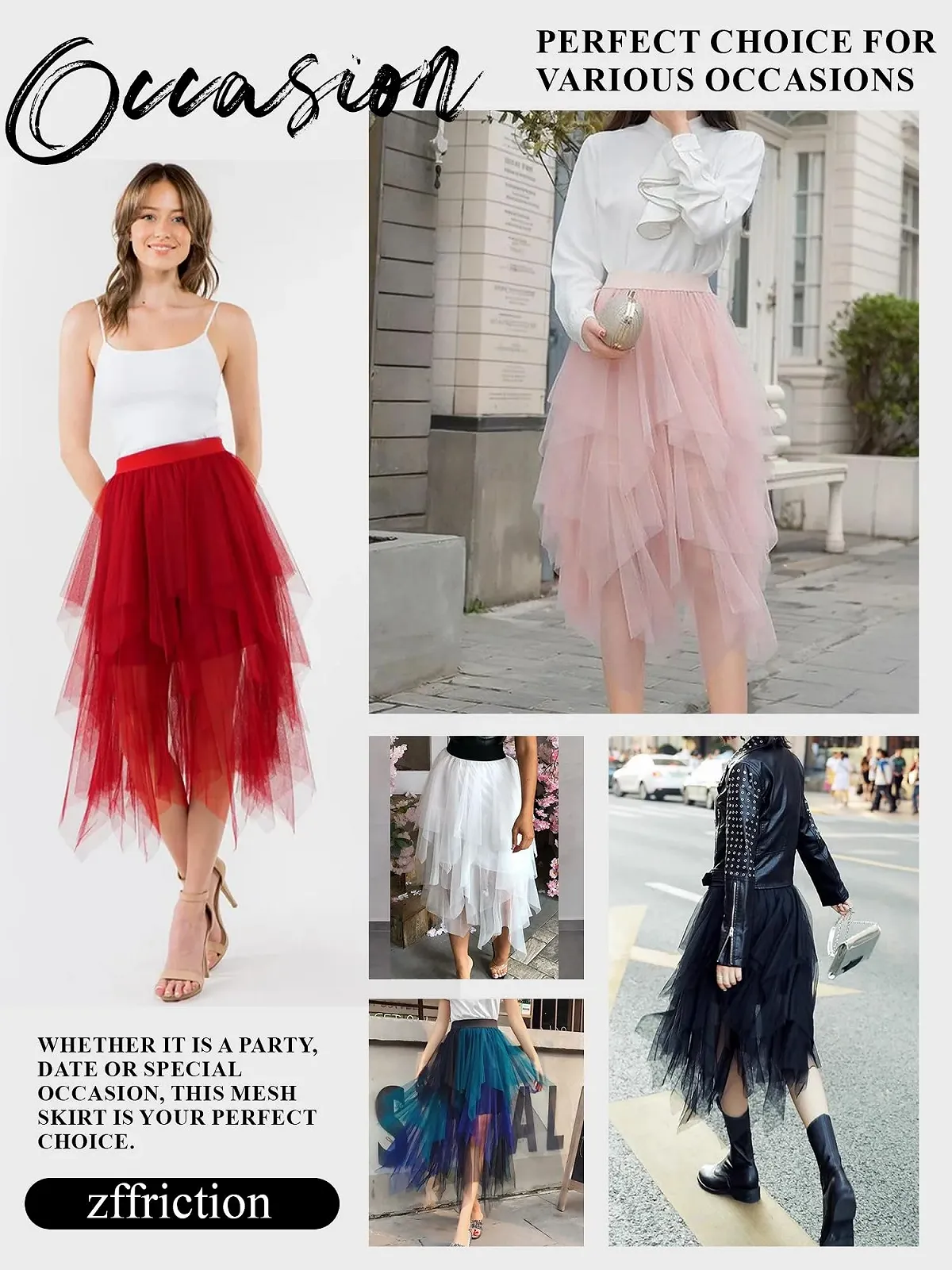 Жіноча довга спідниця з тюлю Еластична талія А-силует, фото №6