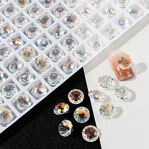 Стразы для ногтей Кружево Сердце Прямоугольные 3D - Фото 1