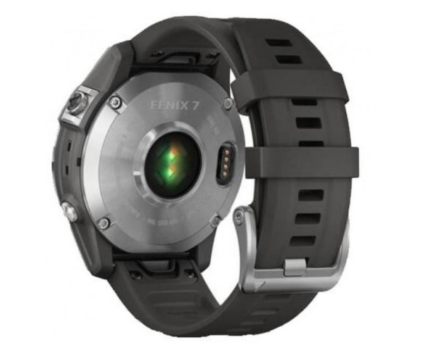 Смарт-годинник Garmin Fenix 7 Silver with Graphite Band (010-02540-00/01), фото №3