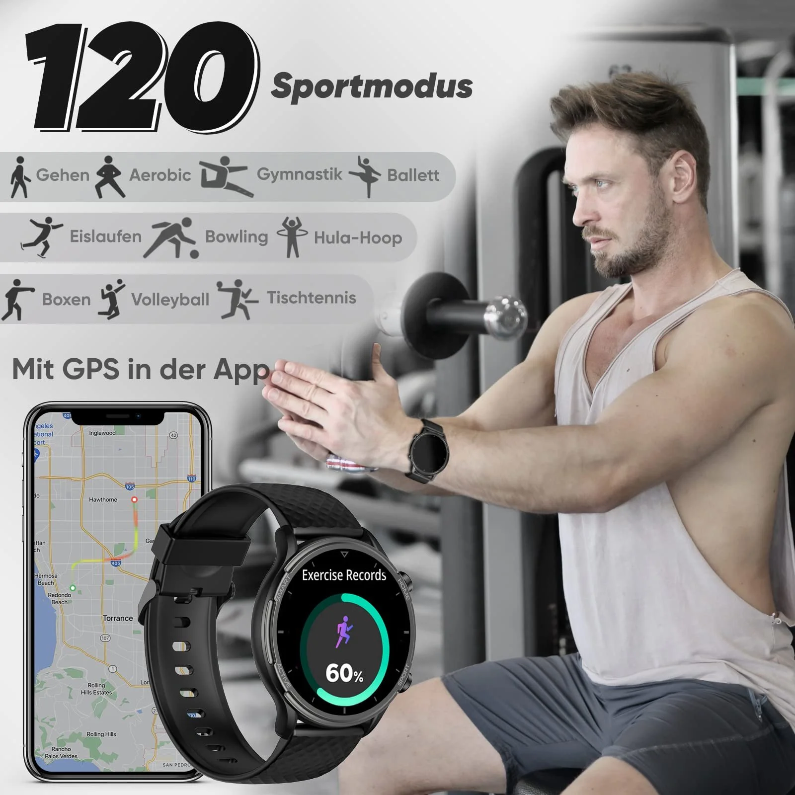 Смартгодинник Жіночий Android Круглий Металевий Браслет, фото №6