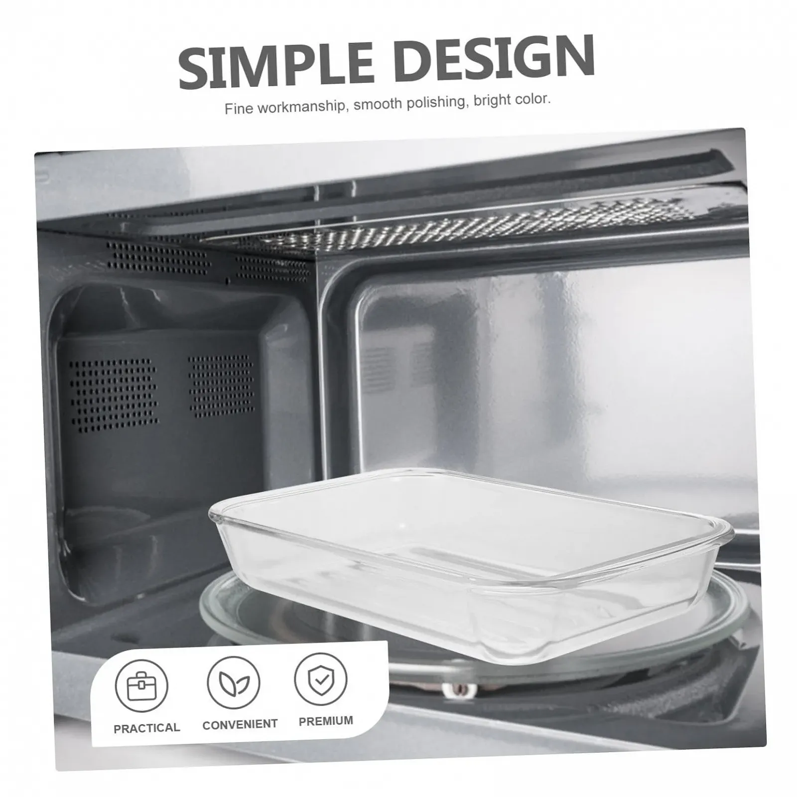 Форма для запекания стеклянная большая термостойкая из закаленного стекла для овощей и выпечки, фото №6