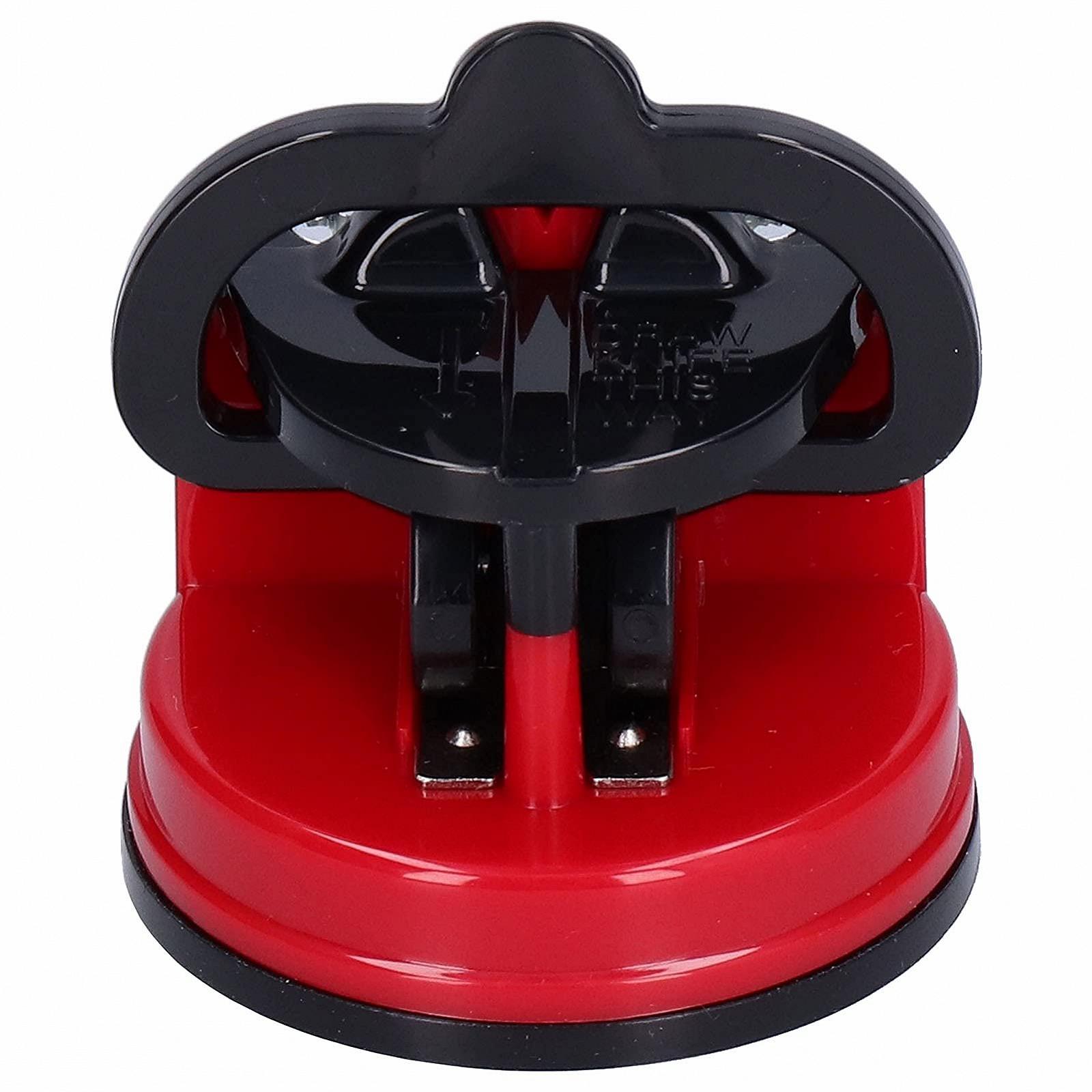 Точилка для ножей ручная с присоской компактная Красная, фото №5