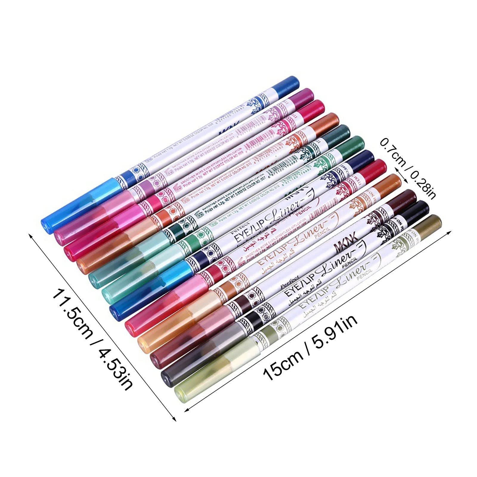 Карандаш для глаз Colourful водостойкий, многоцветный, фото №4