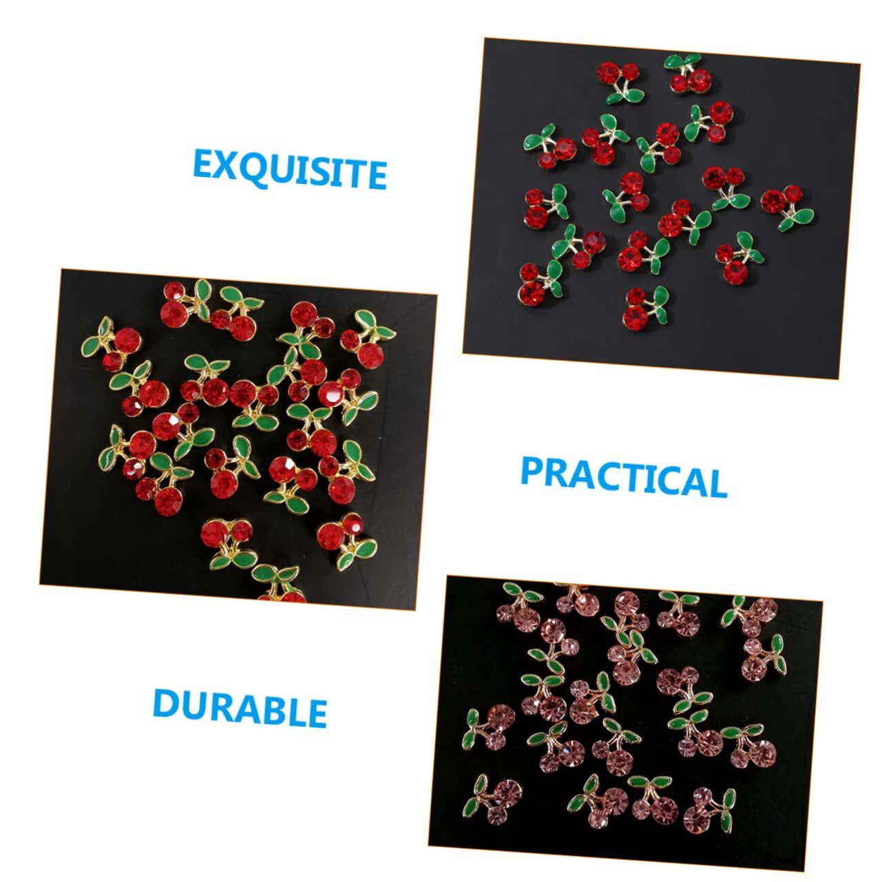 Украшения для ногтей Вишня 160шт Золото, фото №2