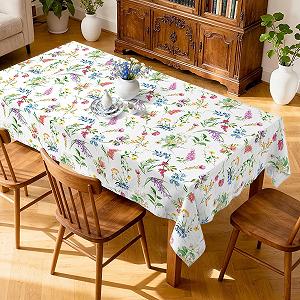 Скатертина Wild Flowers 152 x 264 см прямокутна весняна французький стиль мийна багатоколірна synthetic.ua - Фото 1