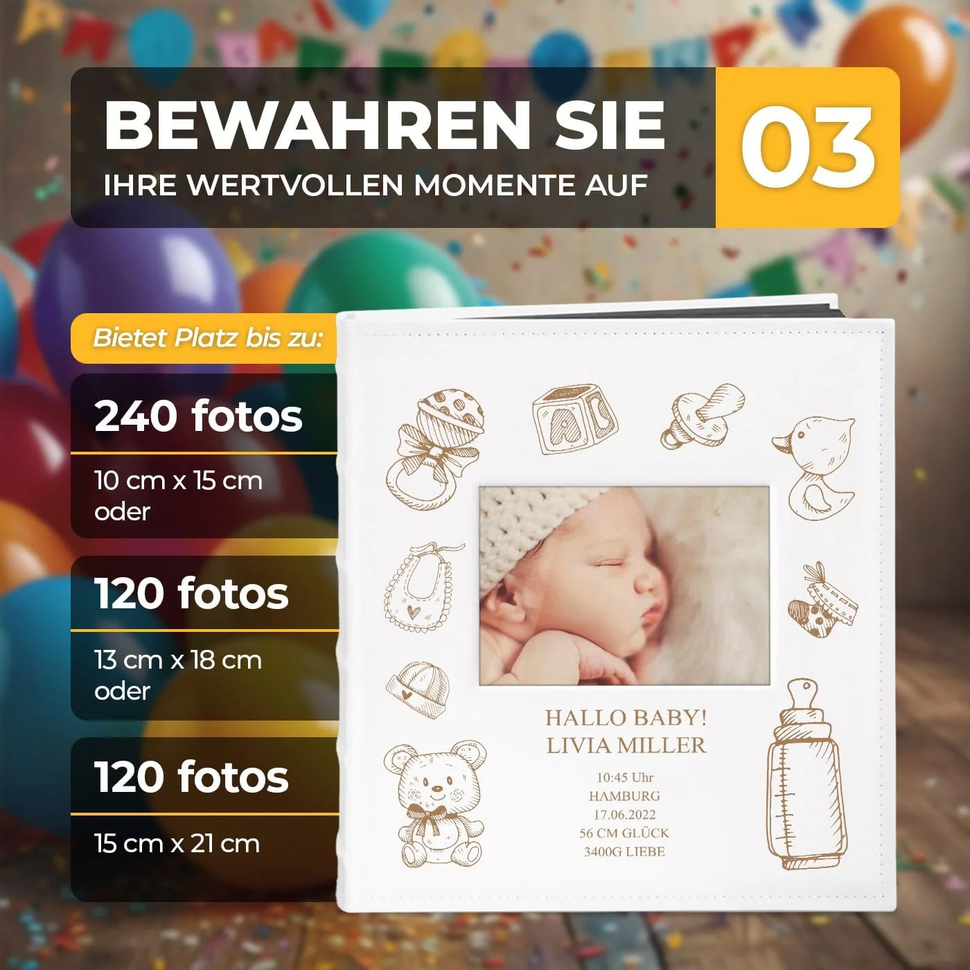 Фотоальбом Murrano DIY, 240 фотографий, 10 x 15-60 черных страниц, размер 33 x 30 см, белый, фото №4 Фотоальбом Murrano DIY, 240 фотографий, 10 x 15-60 черных страниц, размер 33 x 30 см, белый, фото №4