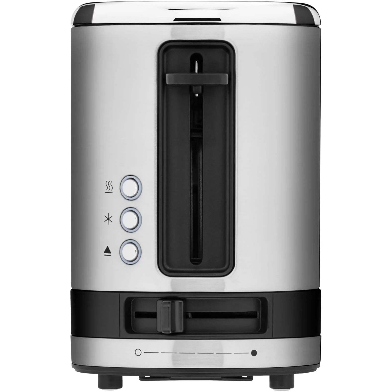 Тостер WMF K":u00dcCHENminis 1-скибочний з довгим слотом XXl-Toast, насадка для булочок, 7 рівнів підсмажування, захист від перегріву, 600 Вт, матова нержавіюча сталь, фото №4