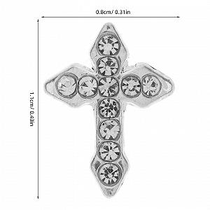 Украшения для ногтей Крест Beavorty, 10 шт, серебристые, хрустальные, для маникюра, DIY synthetic.ua - Фото 1