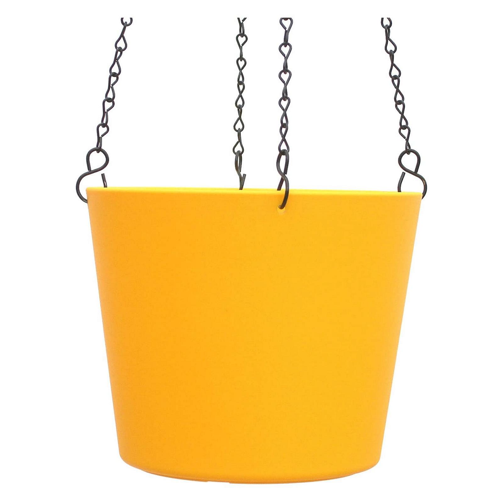 Підвісний кошик happy nature Florence пластиковий 16.0 cm жовтий, фото №1