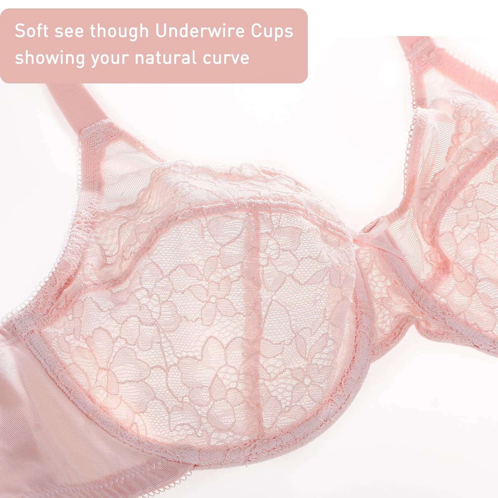 Бюстгальтер-минимайзер DotVol Large Sizes Full Cup Кружевной, без подкладки, фото №5 Бюстгальтер-минимайзер DotVol Large Sizes Full Cup Кружевной, без подкладки, фото №5