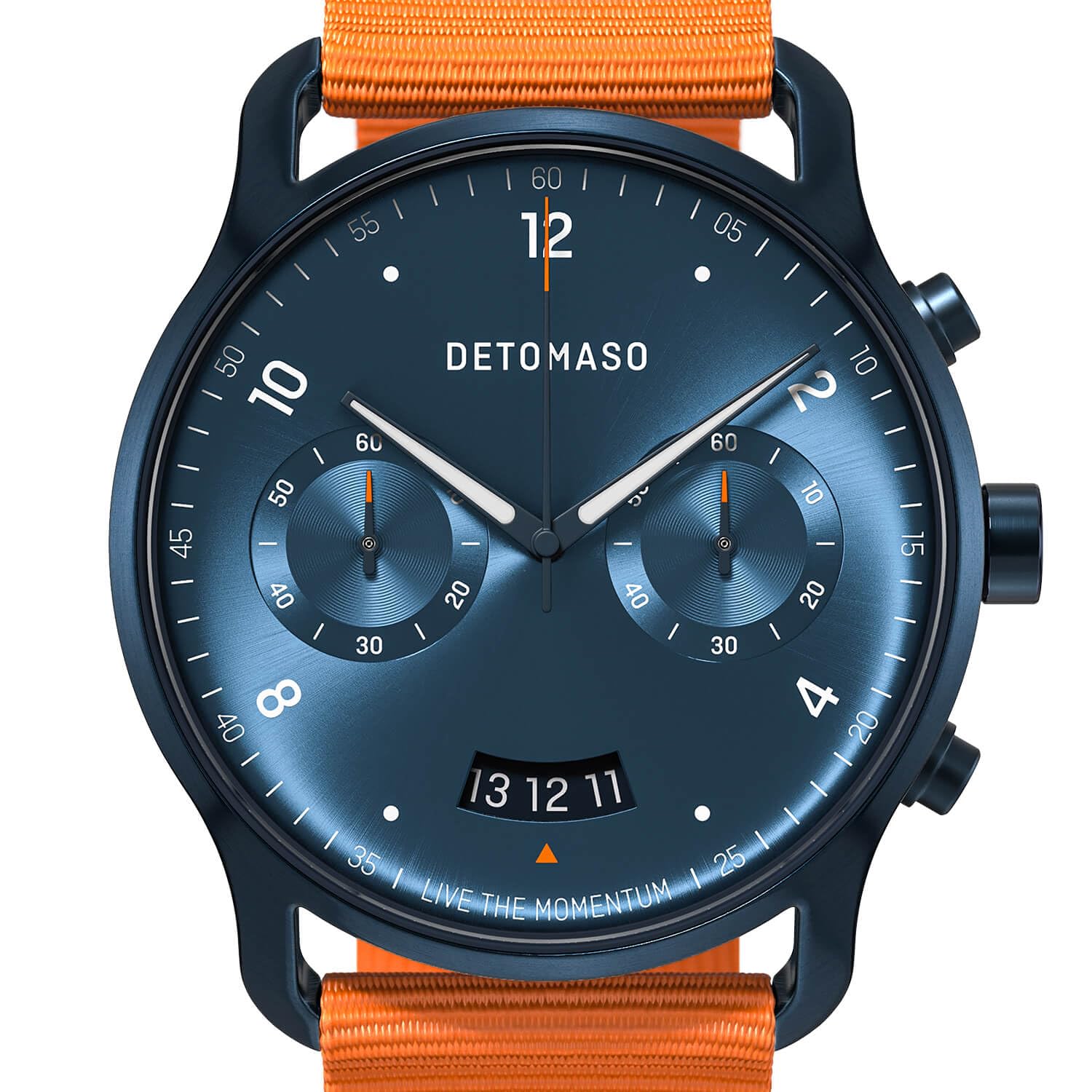Годинник DeTomaso Sorpassso Chrono Чоловічий Аналоговий Кварцовий #tide Ocean Material® Браслет Оранжевий, Синій, Ремінець., фото №5
