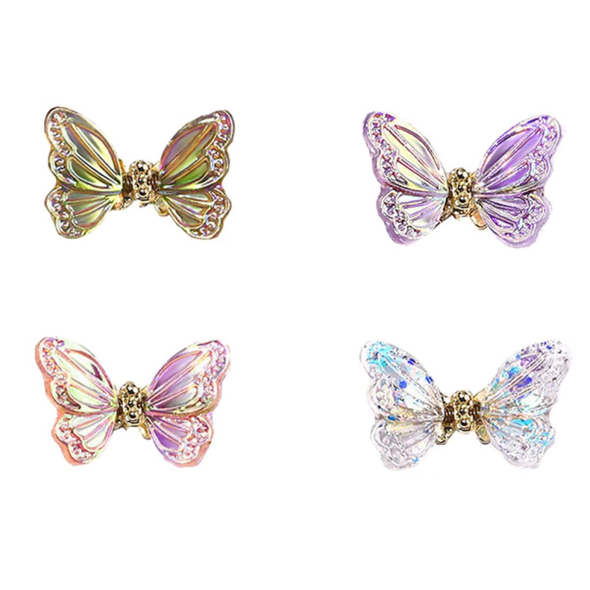 Подвески для ногтей Тип: Бабочки, для украшения маникюра, аксессуары для ногтей DIY, украшения для ногтей для девочек, 4 шт., фото №1