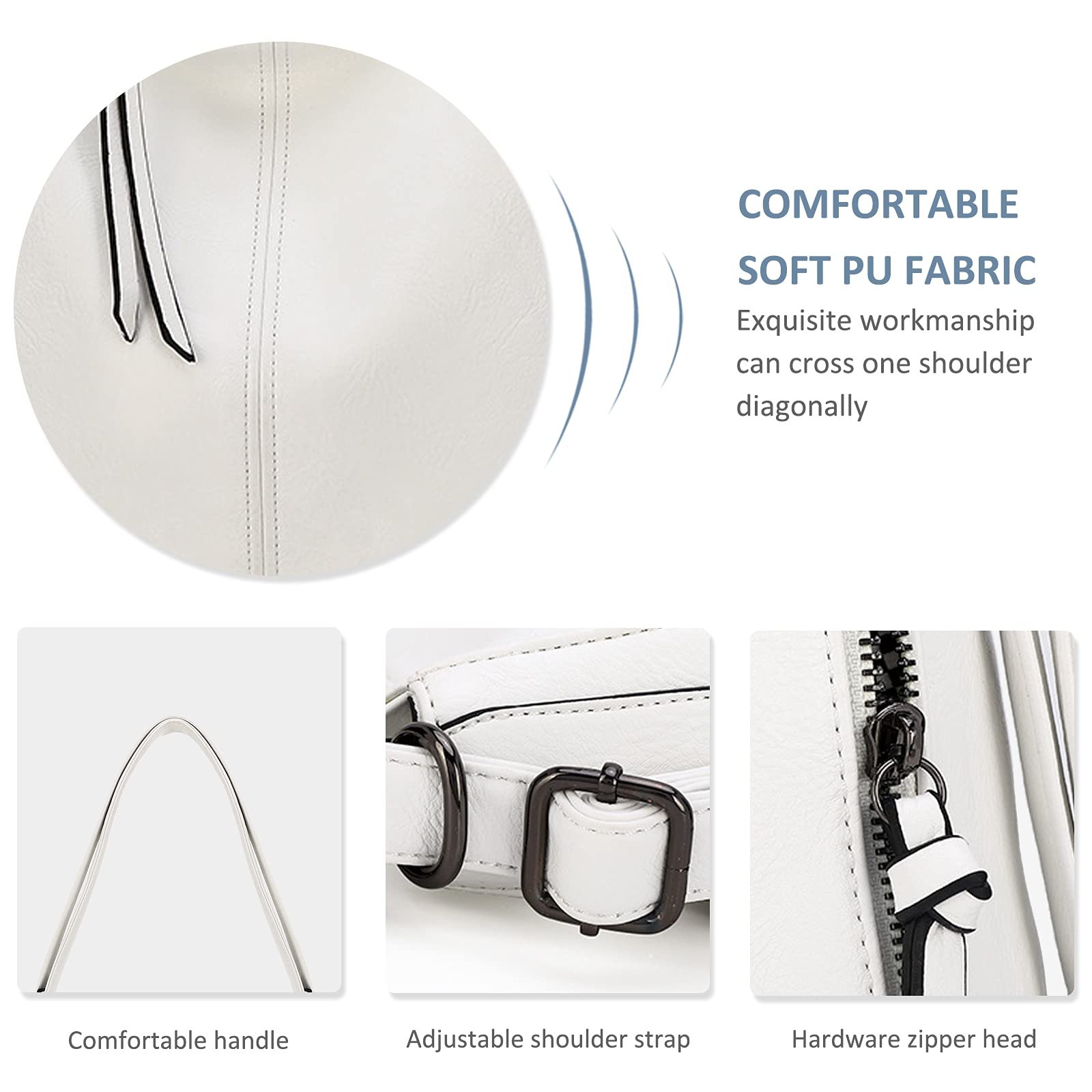 Сумка жіноча NICOLE & DORIS Hobo з м'якої шкіри з кількома кишенями, фото №7