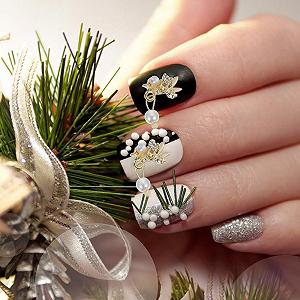 Набор украшений для ногтей (12 шт.) Золотые драгоценные камни для ногтей, шпильки, бисер, аксессуары для ногтей, драгоценности, праймер, подвески, стразы для искусства, набор для полировки, золотистый сплав synthetic.ua - Фото 1