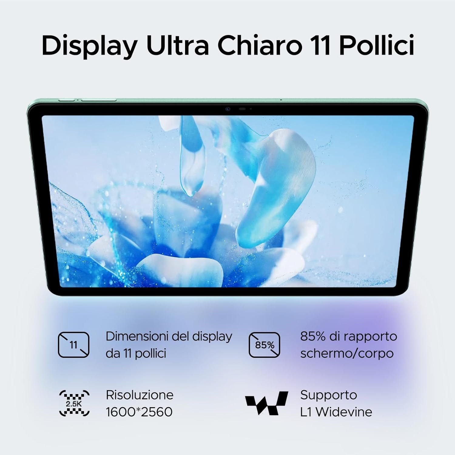 Планшет 11" 2К DOOGEE T35 8+12/256Гб 4G 2-SIM 8 ядер Android 14 8580 мАч Зеленый, фото №4