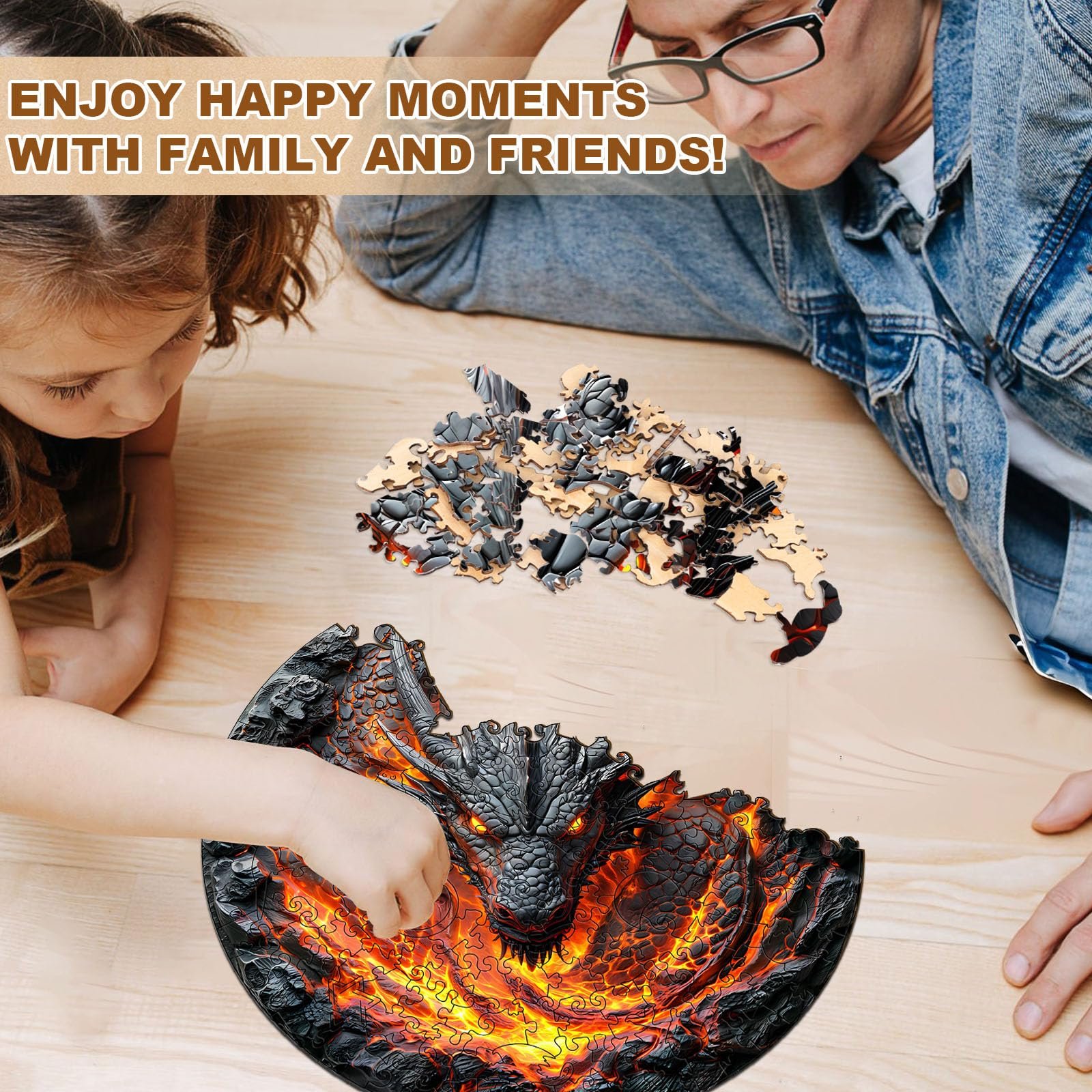 Пазл деревянный WOODBESTS 3D Wall Dragon 270 элементов 34 x 34 см, фото №7