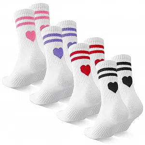 Жіночі тенісні шкарпетки Білий колір (4 пари) - Фото 1