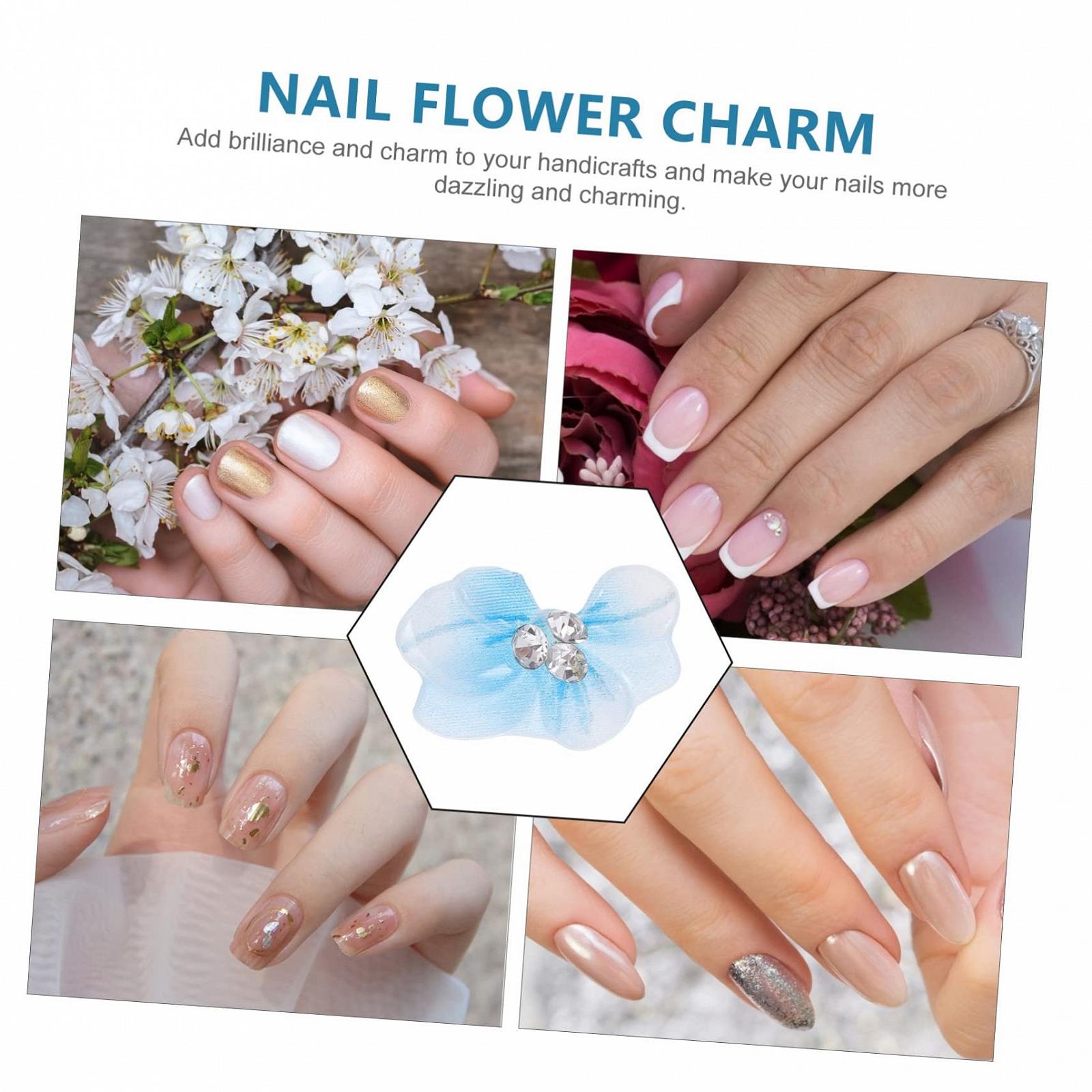 Прикраса для нігтів зі стразами Healeved, Квіткові прикраси, фото №3