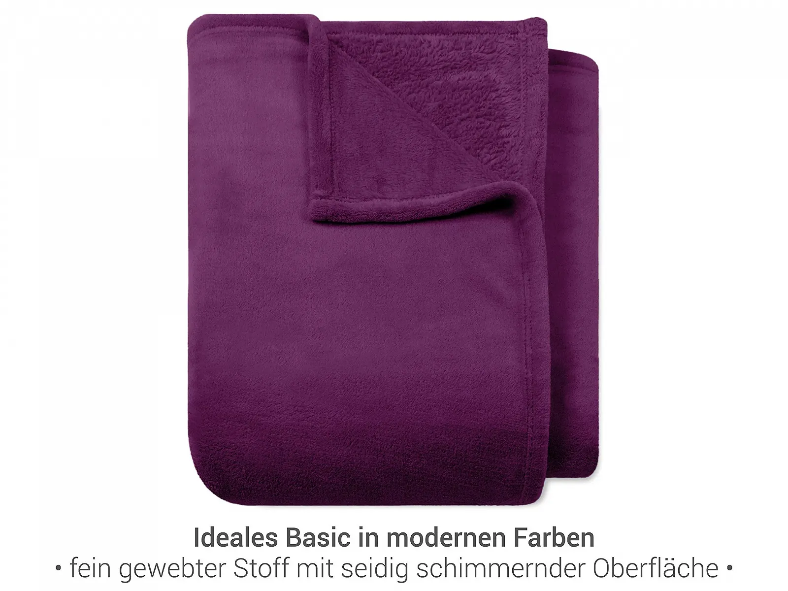 Покривало npluseins Фліс Кораловий Надзвичайно М'яка та Пухнаста 1523.2204 Приблизно 150 x 200 см Ягідна, фото №3