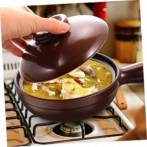 Кастрюля BESTYASH керамическая маленькая с крышкой термостойкая для риса и рагу synthetic.ua - Фото 1