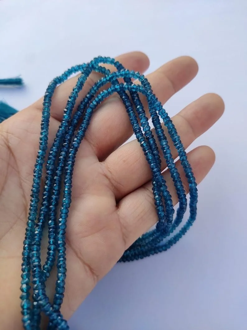 Натуральный топаз, круглые граненые бусины 4-4.5 мм, нить длиной 33 см, драгоценные камни для ожерелья, браслета, фото №3