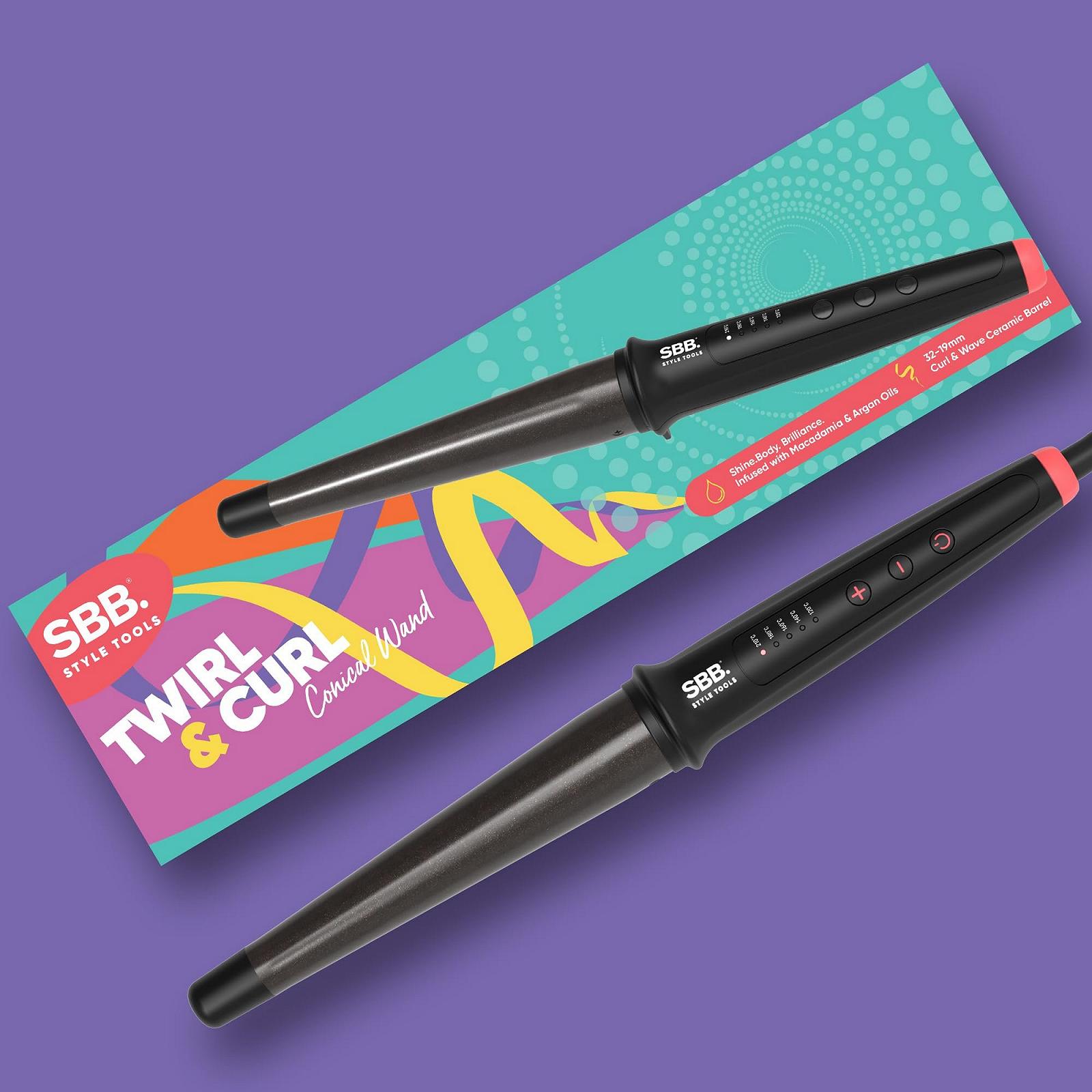 Конусна плойка SBB Twirl & Curl для хвиль та локонів з оліями макадамії та аргани, фото №7