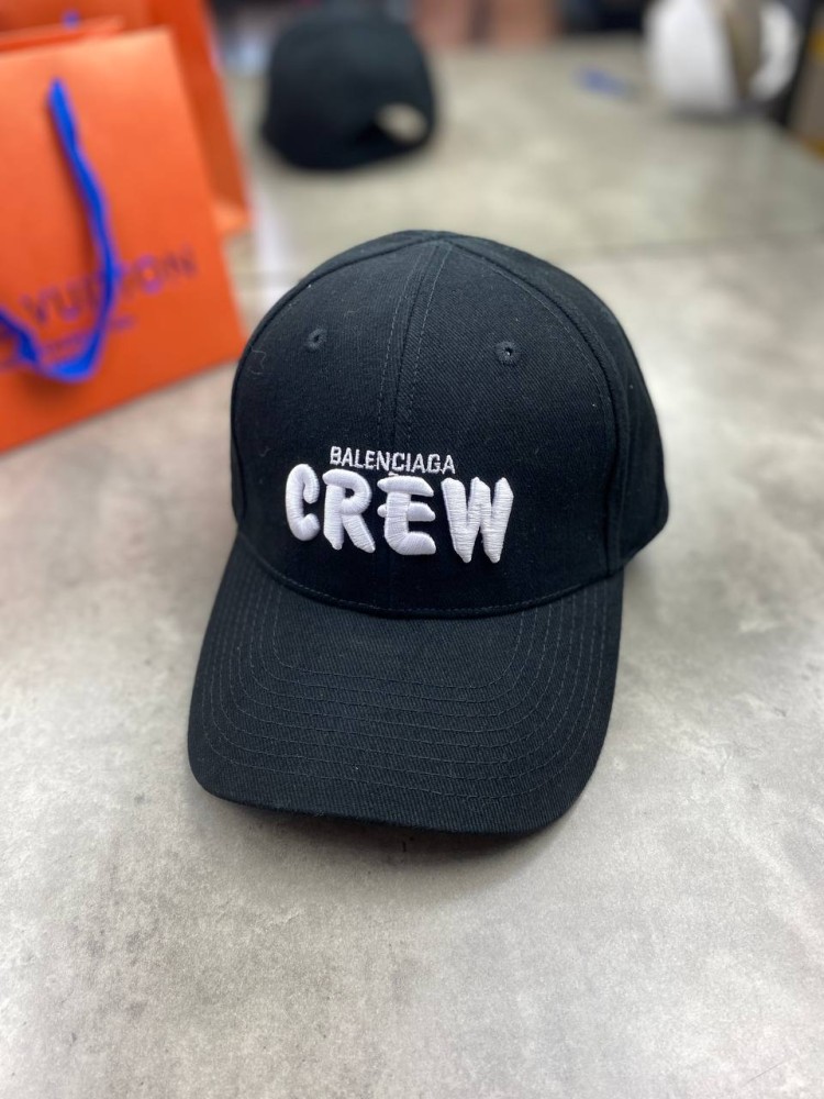 Черная кепка Balenciaga CREW gu520, фото №7