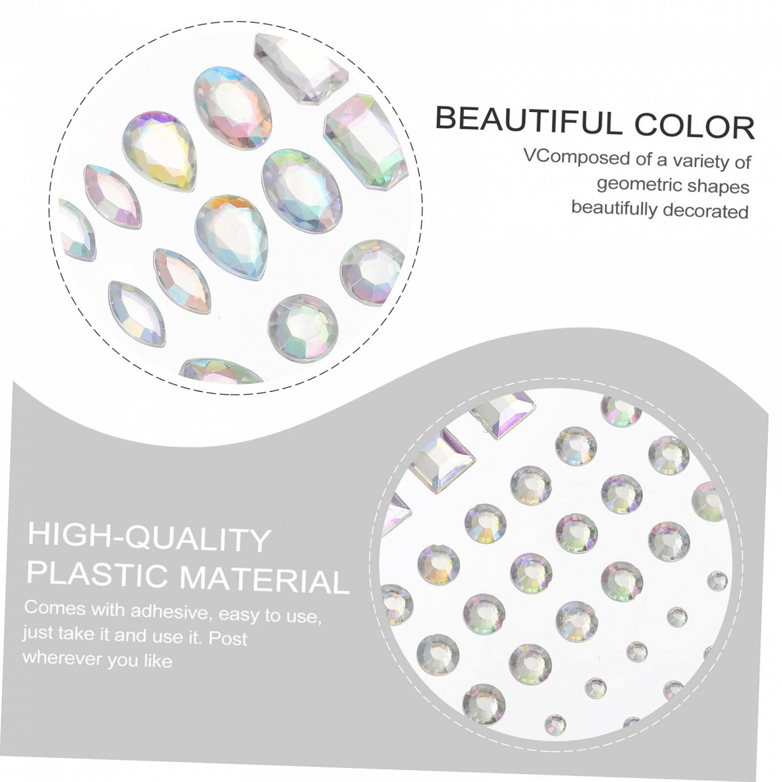 Наклейки Кристалічні Блискітки SEWACC 12 аркушів Акрилові, фото №5