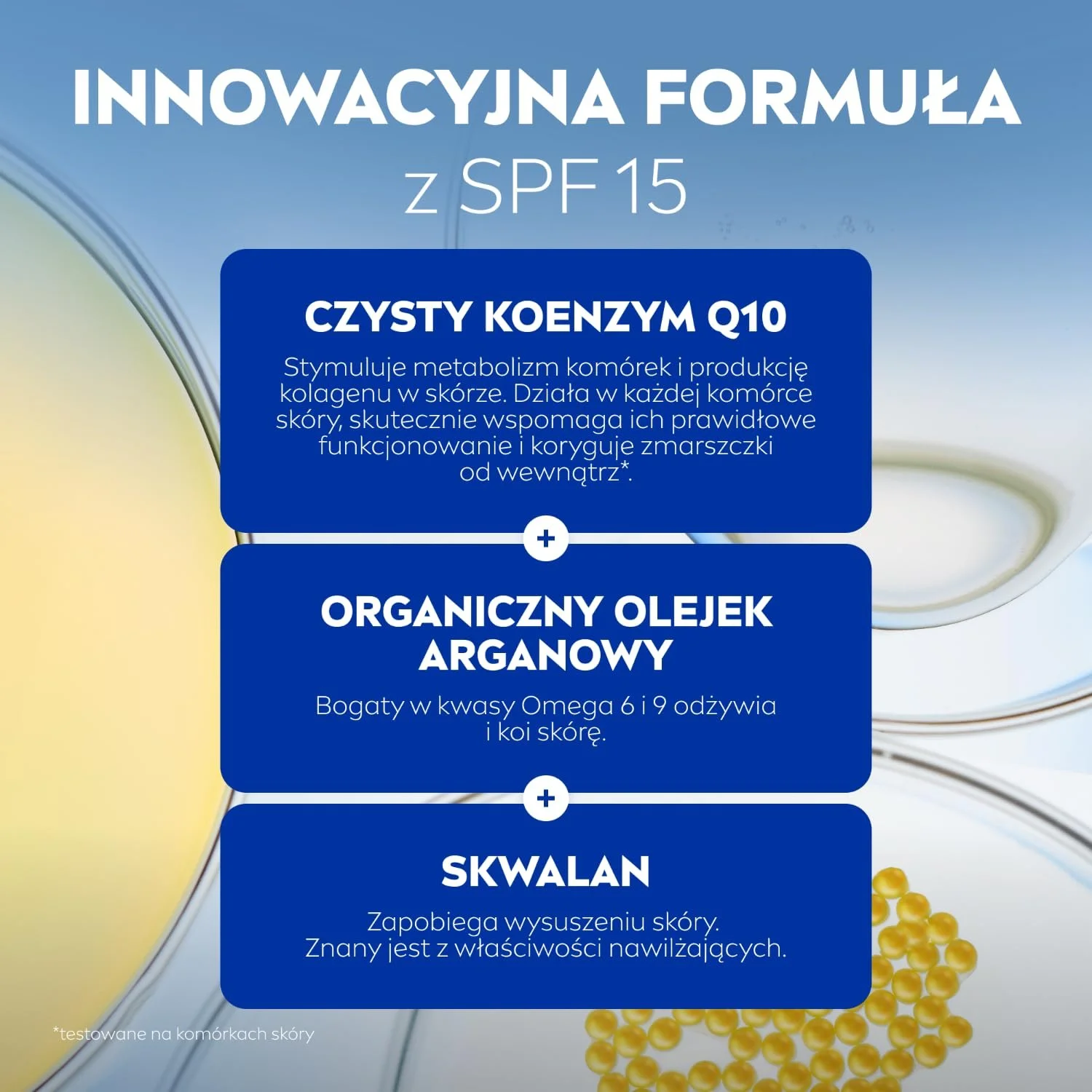 Денний крем проти зморшок NIVEA Q10 Extra Nutrition Reconstructive SPF 15 50 мл, фото №4 Денний крем проти зморшок NIVEA Q10 Extra Nutrition Reconstructive SPF 15 50 мл, фото №4