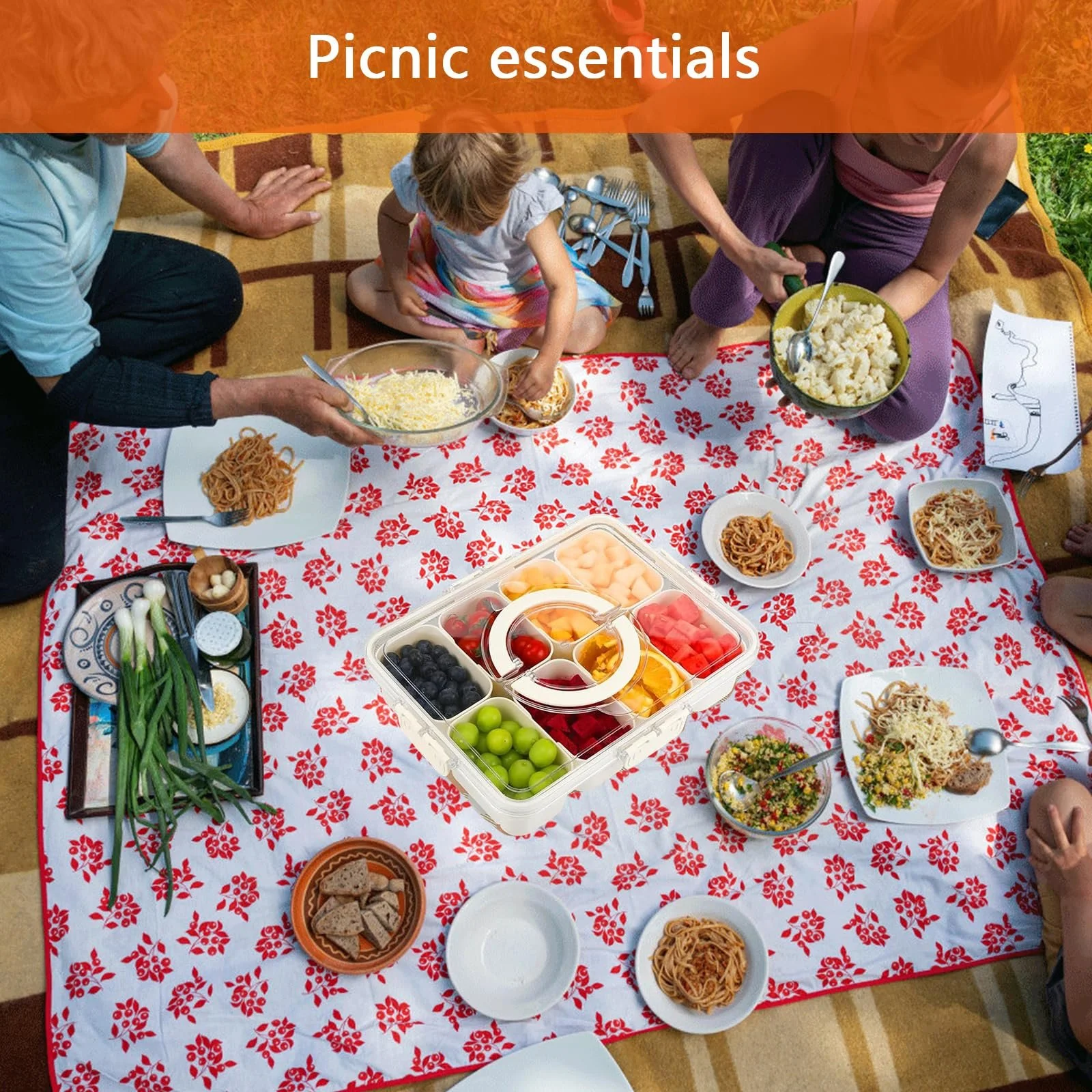 Миска для закусок Amexo с 8 отделениями Тарелка для закусок с крышкой, фото №6 Миска для закусок Amexo с 8 отделениями Тарелка для закусок с крышкой, фото №6