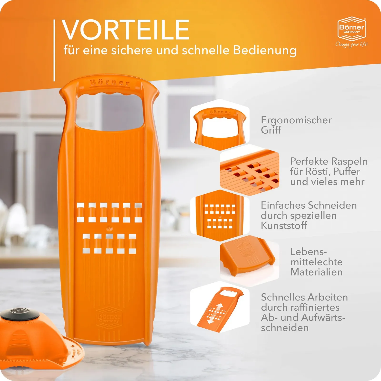 Терка для овочів + Тримач для фруктів, фото №4