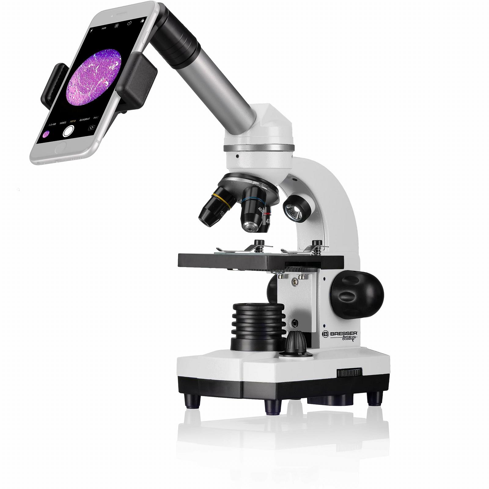 Микроскоп BRESSER Biolux SEL 40x-1600x с держателем для смартфона и жестким кейсом с аксессуарами, фото №2