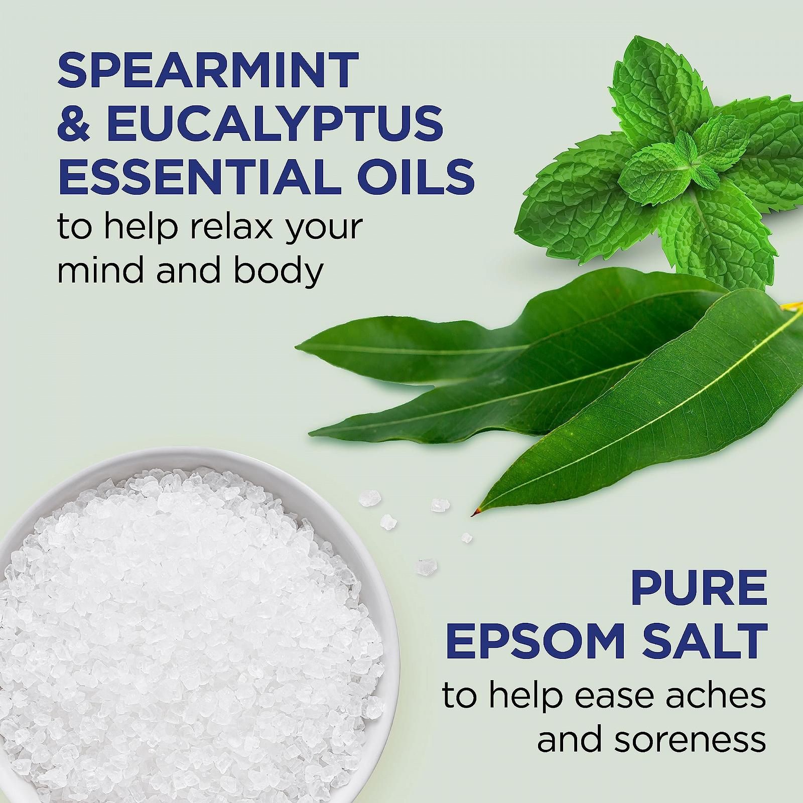 Гель для душа Dr Teal's Epsom Salt Relaxation and Relief с эвкалиптом и мятой 4 шт (всего 24 мл), фото №2