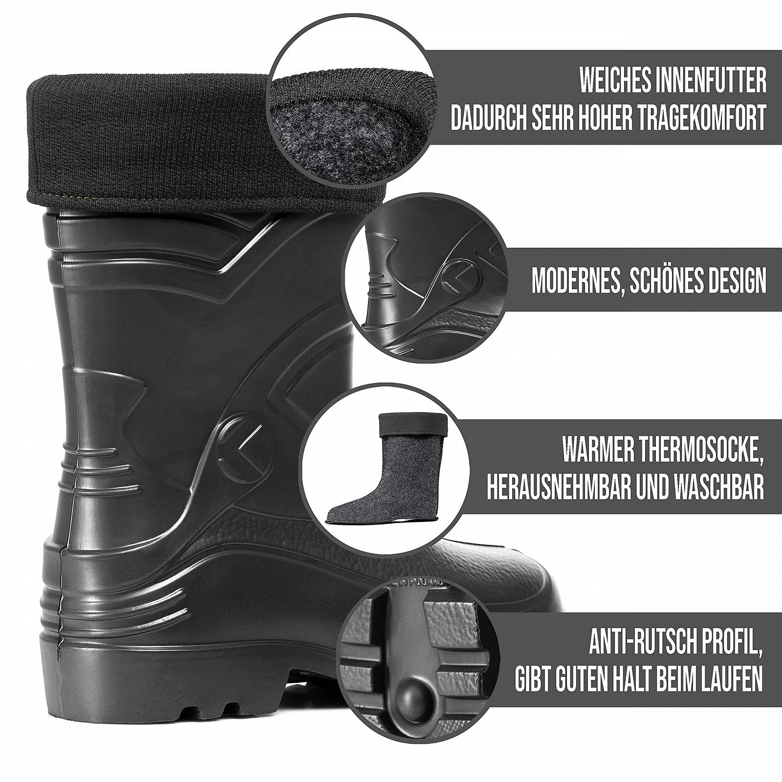 Сапоги CLIMBR Ultralight Lined Wellington Мужские EVA Thermo 40-49 Теплые Короткие Зимние Рабочие с Подкладкой, фото №4