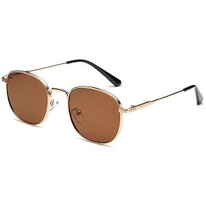 Класичні квадратні сонцезахисні окуляри RUNHUIS для чоловіків і жінок, круглі вінтажні - Фото 1