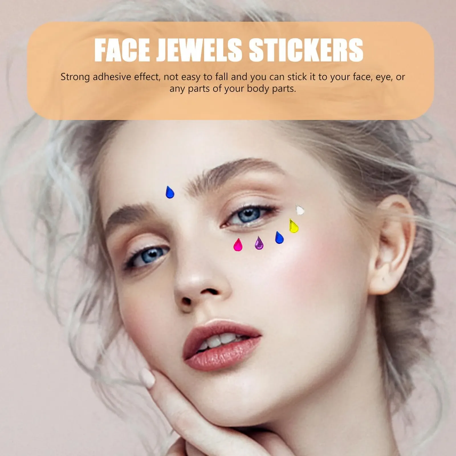 Стразы Самоклеящиеся FOMIYES 20 листов Разноцветные, фото №6