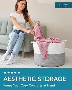 Органайзер Jumbo Blanket 4XL 125л Тканая Декоративная Хлопковая synthetic.ua - Фото 1