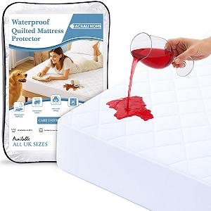 Наматрацник Acrali Home Quilted Waterproof King Size Багатошаровий Суперпоглинаючий Нековзний З Еластичною Спідницею, Можна Прати в Машинці Антиалергенний Дихаючий - Фото 1