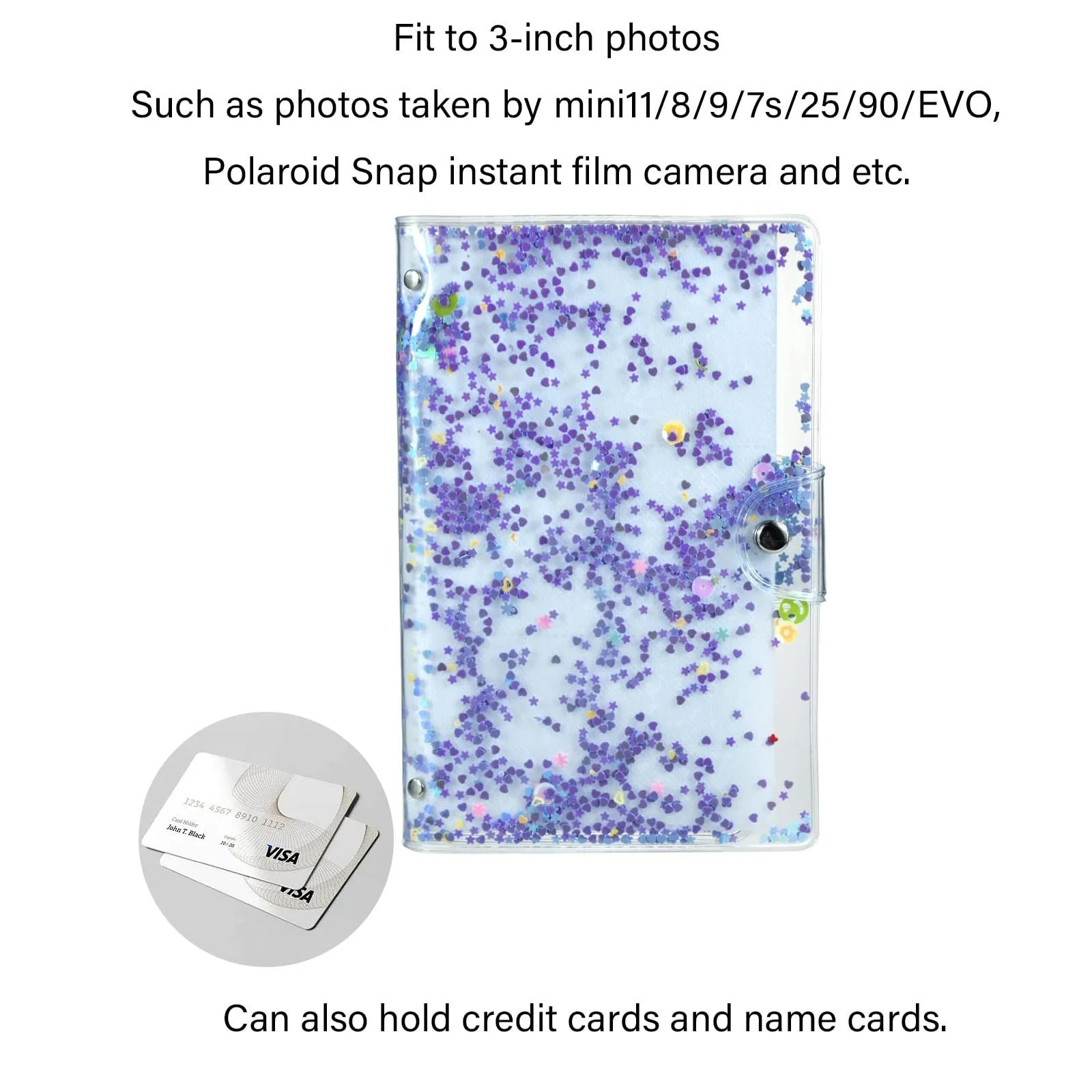 Мініальбом для фото 96 кишень 3 дюйми для Fuji Instax Mini / Polaroid Snap З лелітками, фото №2