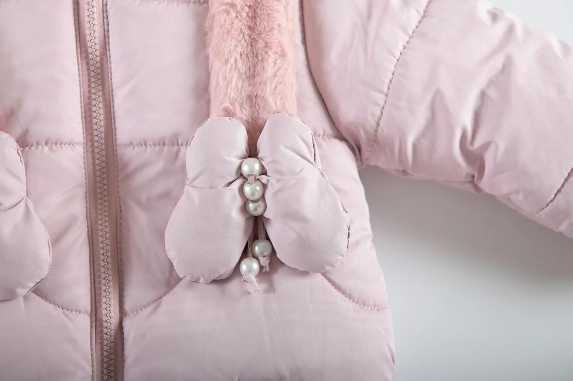 Зимове пальто для дівчат з капюшоном Generisch, тепла пухова куртка, фото №5