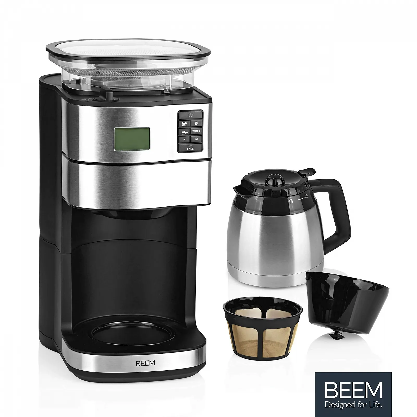 Фильтровая кофеварка BEEM Variation FAP II со встроенной кофемолкой, Термос 1,25 л, Таймер, фото №7