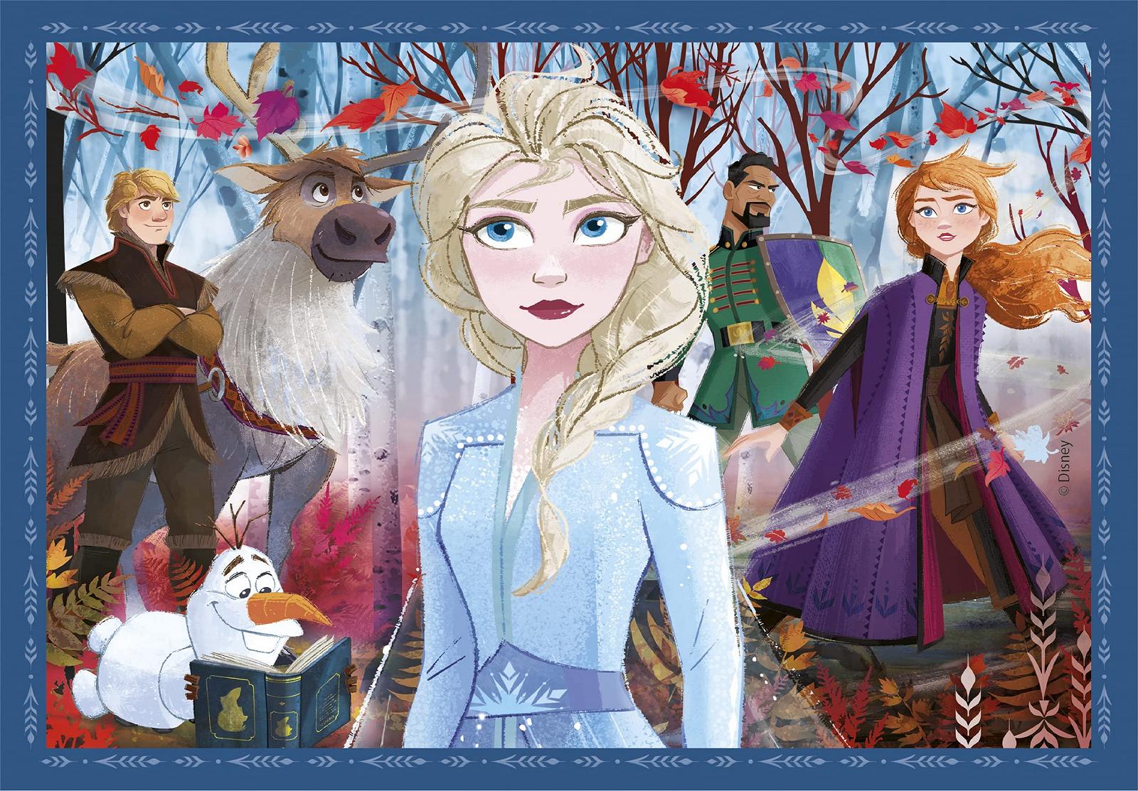 Пазл Clementoni Supercolour Puzzle 21518 Disney Frozen 4 в 1 12, 16, 20, 24 элемента от 3 лет, фото №3