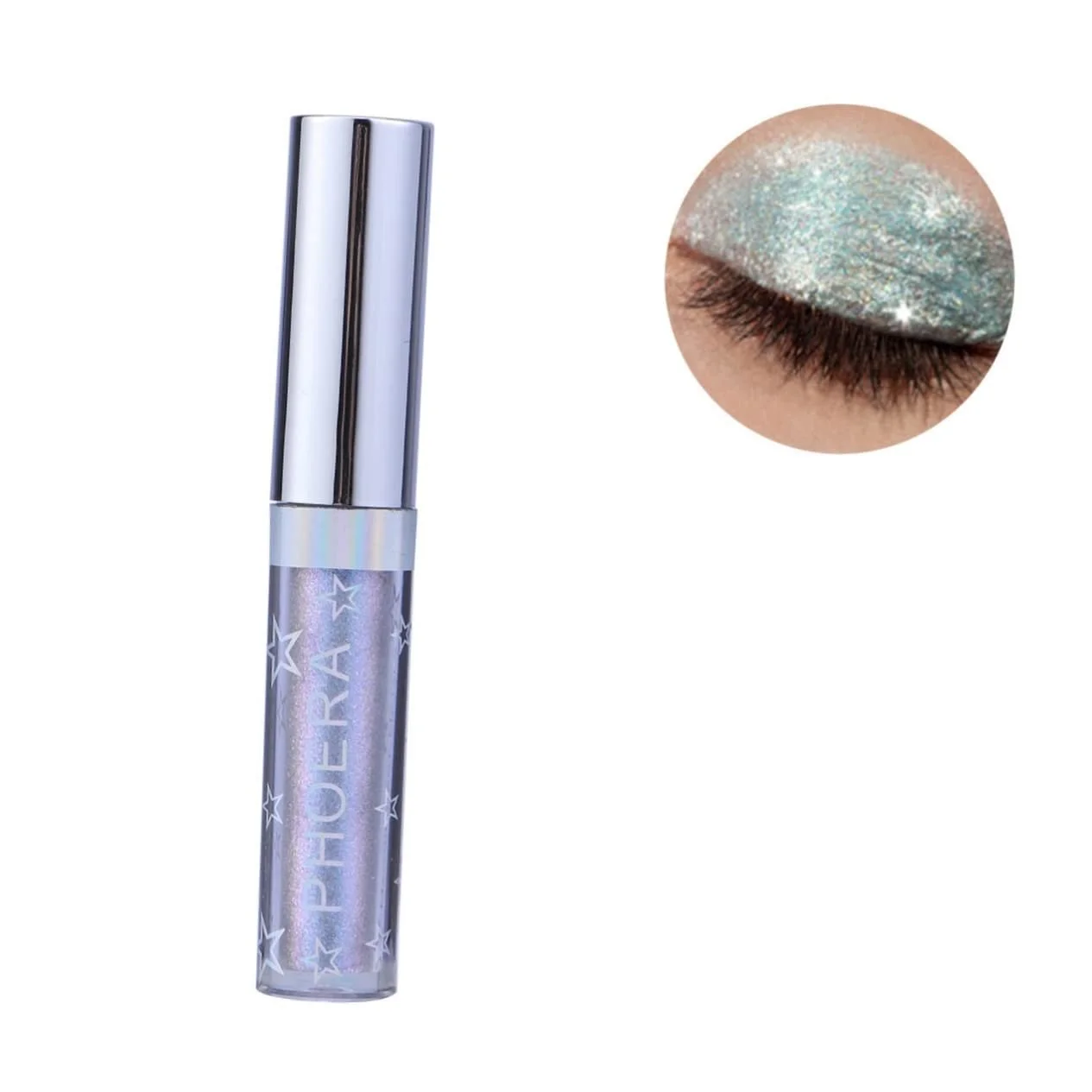 Рідка Підводка для очей minkissy, металік, блискуча, світло-рожева -, фото №4